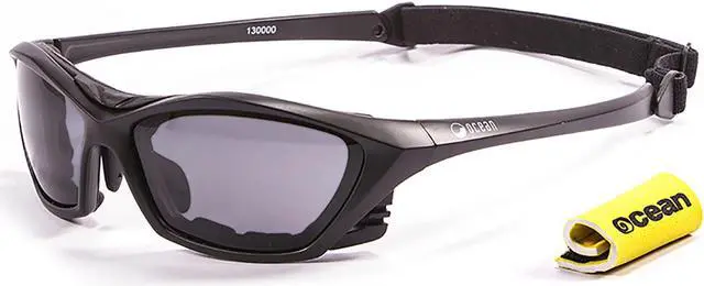 Alt view image 2 of 2 - OCEAN Sunglasses LAKE GARDA Polarized matte black with smoke lens