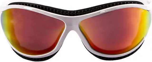 Main image of Sunglasses OCEAN TIERRA DE FUEGO Women Men Unisex Water Sports Kiteboarding Surf Polarized Full Frame Goggle & Rectangle (White / Red Mirror)