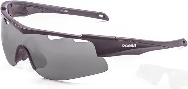 Main image of OCEAN Sunglasses ALPINE matte black with smoke lens