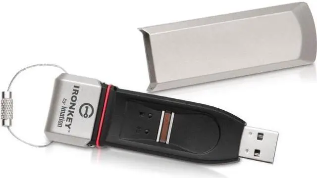 Alt view image 2 of 8 - Imation 32GB Defender F200 + Bio Flash Drive 256-bit MXBB1A032G4001FIPS