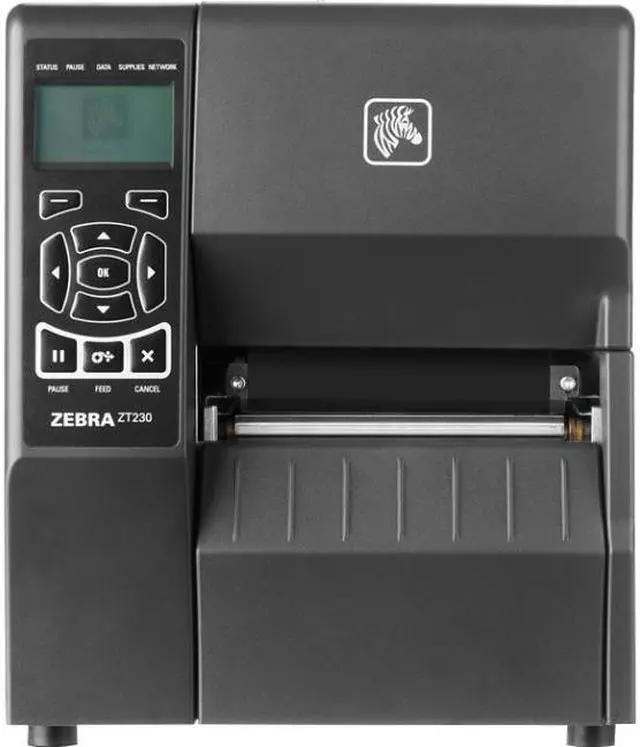 Alt view image 2 of 4 - Zebra ZT230 4” Industrial Thermal Transfer Label Printer, LCD, 300 dpi, Serial, USB, ZebraNet n Print Server (US & CAN), ZPL, XML Support, US Cord - ZT23043-T01A00FZ