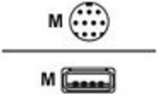 Main image of MagTek 22517583 Black 6Ft 9-pin mini-DIN Male, 4-pin USB Type A Male