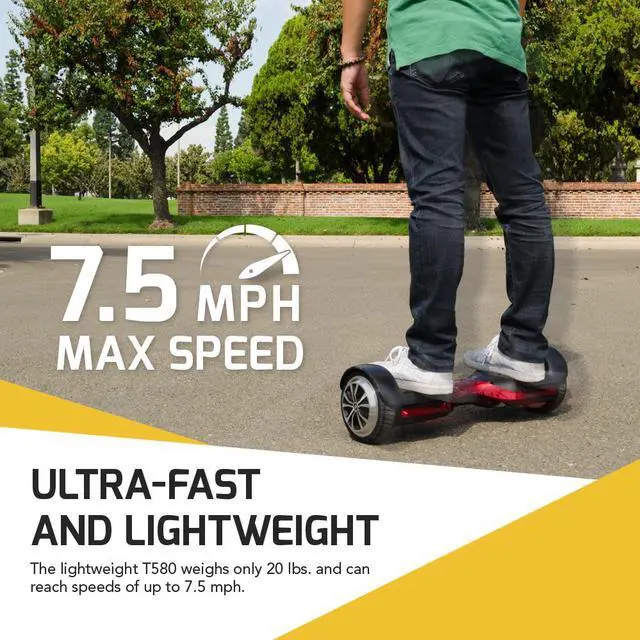 Alt view image 2 of 8 - App-Enabled SWAGTRON T580 Bluetooth Hoverboard w/ Speaker Smart Self-Balancing Wheel – Available on iPhone & Android