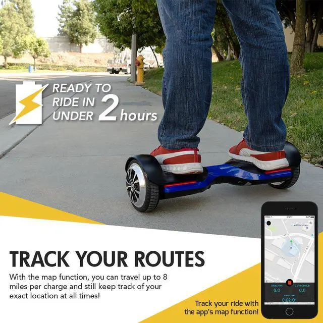 Alt view image 4 of 8 - App-Enabled SWAGTRON T580 Bluetooth Hoverboard w/ Speaker Smart Self-Balancing Wheel – Available on iPhone & Android
