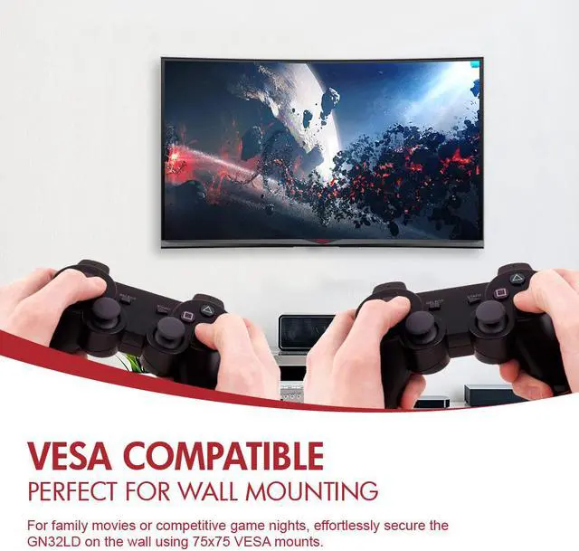 Alt view image 8 of 11 - VIOTEK GN32LD 32" 144 Hz QHD Curved Gaming Monitor, 16:9 Widescreen, 1800R, Ultra-Thin Frame, AMD FreeSync, DP, HDMI, DVI
