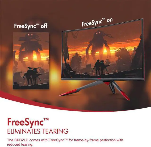 Alt view image 7 of 11 - VIOTEK GN32LD 32" 144 Hz QHD Curved Gaming Monitor, 16:9 Widescreen, 1800R, Ultra-Thin Frame, AMD FreeSync, DP, HDMI, DVI