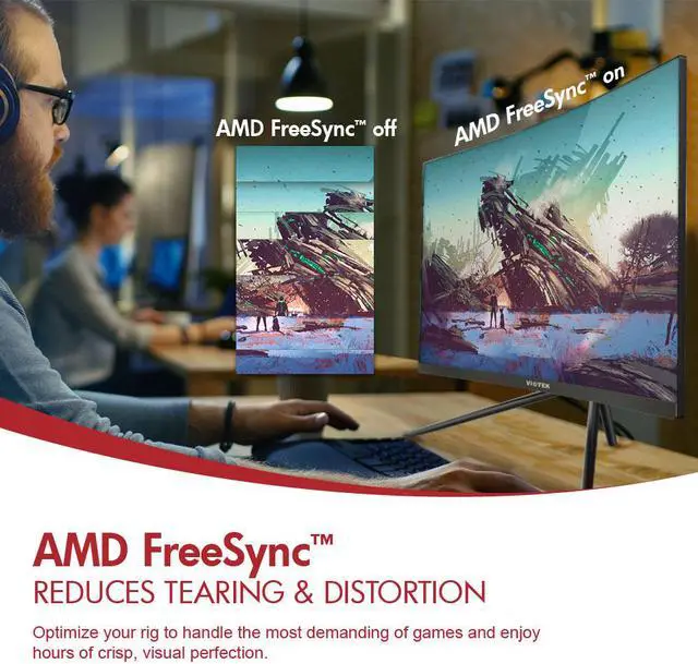 Alt view image 3 of 5 - VIOTEK GN27D 27” HD Gaming Curved Monitor – Seamless Performance w/ 144Hz & 1440p; FPS/RTS Optimized & Samsung VA Panel