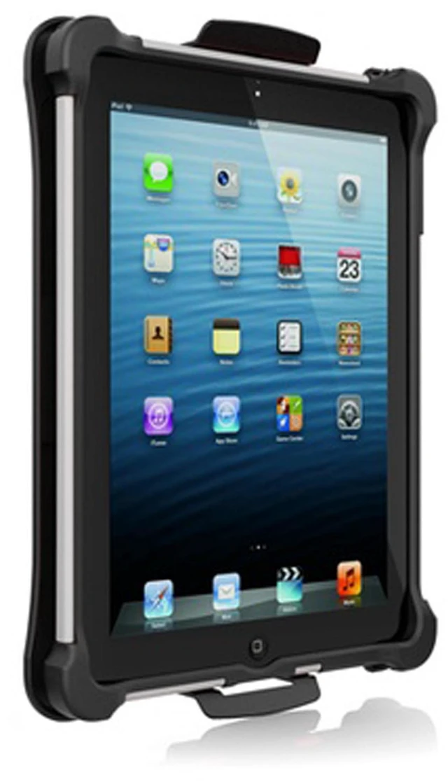 Alt view image 4 of 9 - Apple iPad 2, iPad 3, iPad 4th GEN Black/White Ballistic Tough Jacket Case