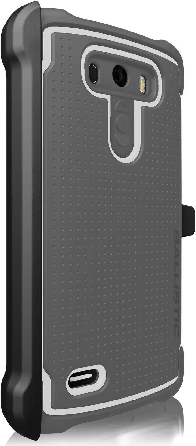 Alt view image 5 of 13 - BALLISTIC Tough Jacket Maxx Case with Holster for LG G3 - Grey, White