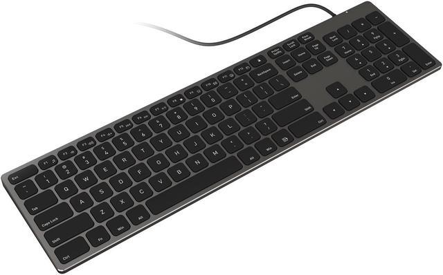 Main image of Aluminum USB Wired Keyboard with Numeric Keypad for PC Windows 10/8 / 7 / Vista/XP