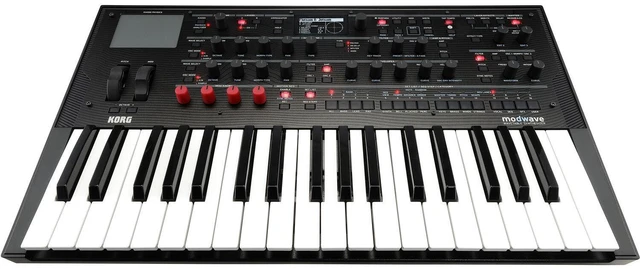 Alt view image 3 of 7 - Korg Modwave Wavetable Synthesizer, Nektar NP-X, (2) 1/4 Cables, (2) Midi Cables, Tascam TH02 Bundle