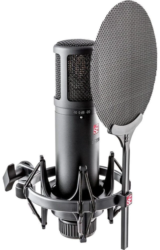 Alt view image 5 of 7 - Warm Audio WA73-EQ Microphone Preamp, ErnieBall XLR Cable, Mic Stand, sE 2200 Mic Bundle