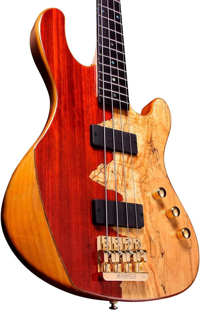 Alt view image 2 of 7 - Cort Jeff Berlin Rithimic Bass Guitar – Natural Spalted Maple, Donner 30W Bass AMP, ErnieBall Cable Bundle