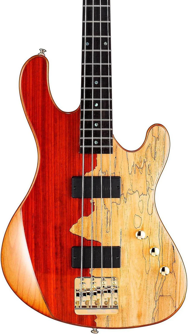 Alt view image 3 of 7 - Cort Jeff Berlin Rithimic Bass Guitar – Natural Spalted Maple, Donner 30W Bass AMP, ErnieBall Cable Bundle