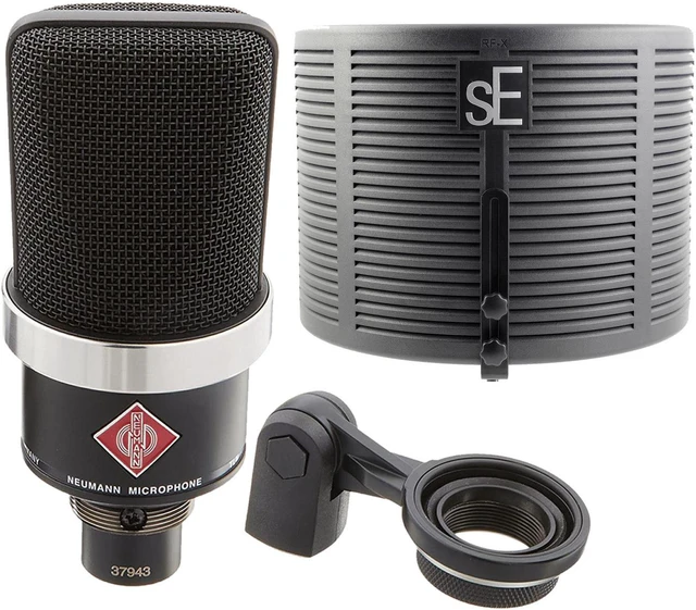 Main image of Neumann TLM-102 Studio Condenser Microphone (Black), sE Electronics RF-X Shield Bundle