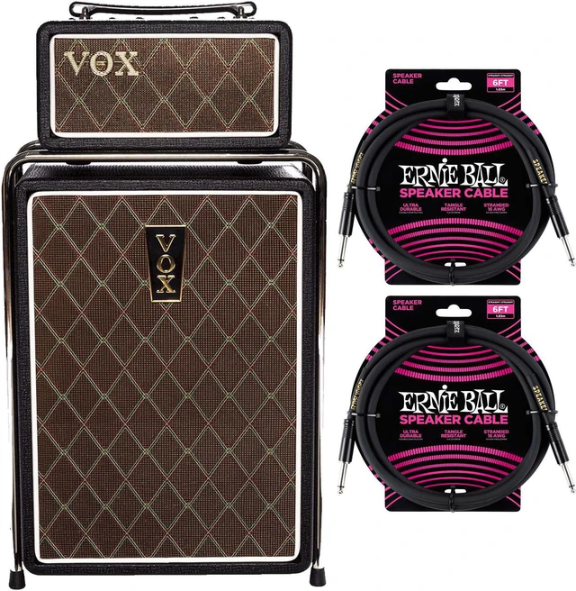 Main image of VOX Mini SuperBeetle 25 Stacked Combo Amplifier, (2) ErnieBall Cable Bundle