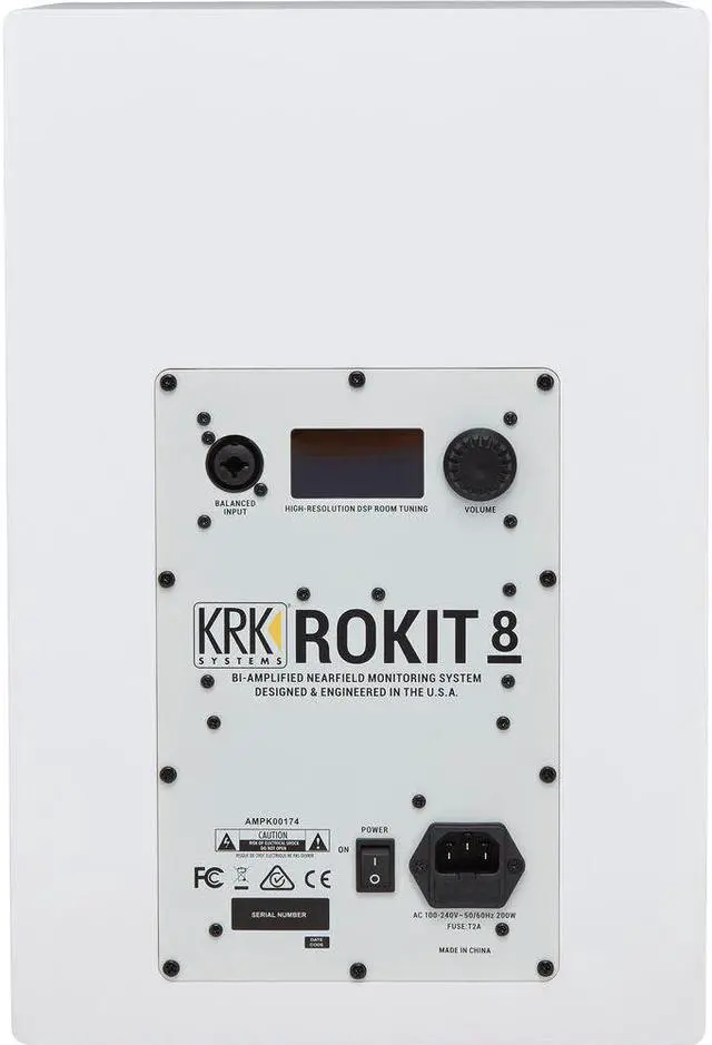 Alt view image 8 of 12 - KRK ROKIT 8 G4 8" Powered White Noise Studio Monitor #RP8G4WN-NA