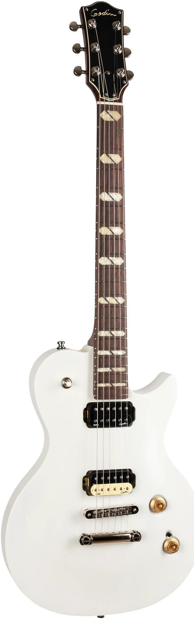 Alt view image 3 of 7 - Godin (050475) Summit Electric Guitar - Trans White, Gator GFW-GTR-1000 Stand, Gator GFW-GTR-SEAT, ErnieBall Cable Bundle