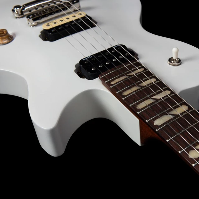 Alt view image 6 of 7 - Godin (050475) Summit Electric Guitar - Trans White, Gator GFW-GTR-1000 Stand, Gator GFW-GTR-SEAT, ErnieBall Cable Bundle