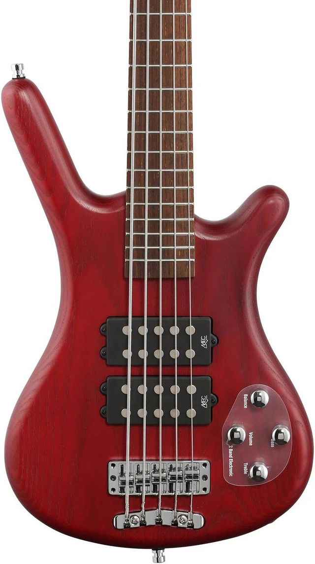 Alt view image 2 of 7 - Warwick Rockbass Corvette $$ 5-String Bass, Burgundy Red Transparent Satin