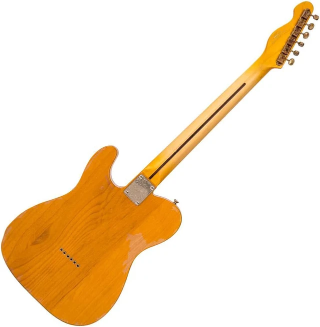 Alt view image 3 of 7 - Vintage V52 ICON Electric Guitar Distressed Butterscotch, Gator GFW-GTR-1000 Stand, ErnieBall Cable Bundle