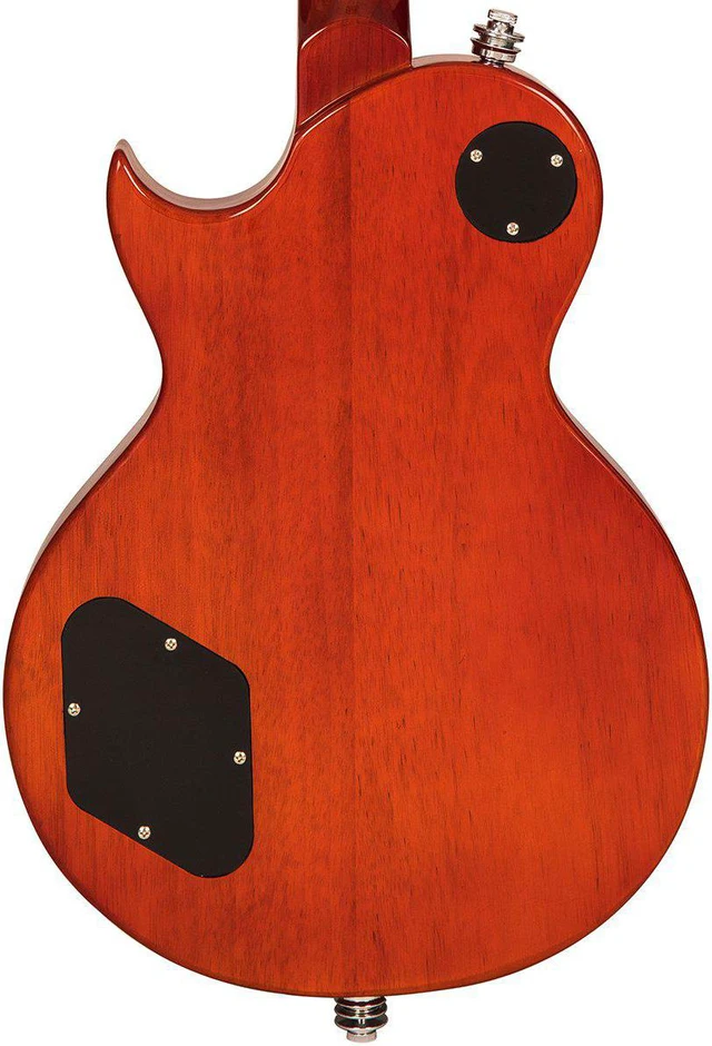 Alt view image 6 of 7 - Vintage V100AFD ReIssued Electric Guitar Flamed Amber, KLIQ TinyTune, ErnieBall Cable Bundle