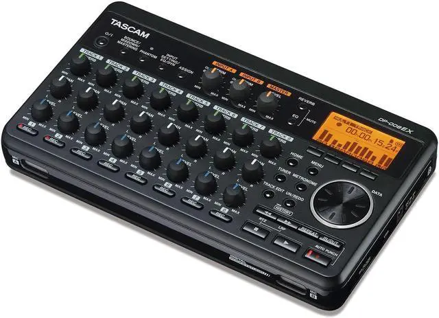 Alt view image 3 of 7 - Tascam DP-008EX 8-Track Digital Pocketstudio, AT ATH-M20X Headphones Bundle