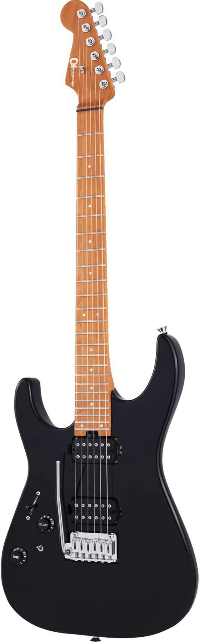 Alt view image 5 of 7 - Charvel Pro-Mod DK24 HH 2PT CM LH (Gloss Black), Gator GFW-GTR-1000 Stand, Gator GFW-GTR-SEAT, ErnieBall Cable Bundle