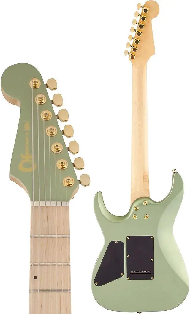 Alt view image 6 of 7 - Charvel DK24-7 NOVA Pro-Mod  Satin Sage Green, Gator GFW-GTR-1000 Stand, Gator GFW-GTR-SEAT Bundle