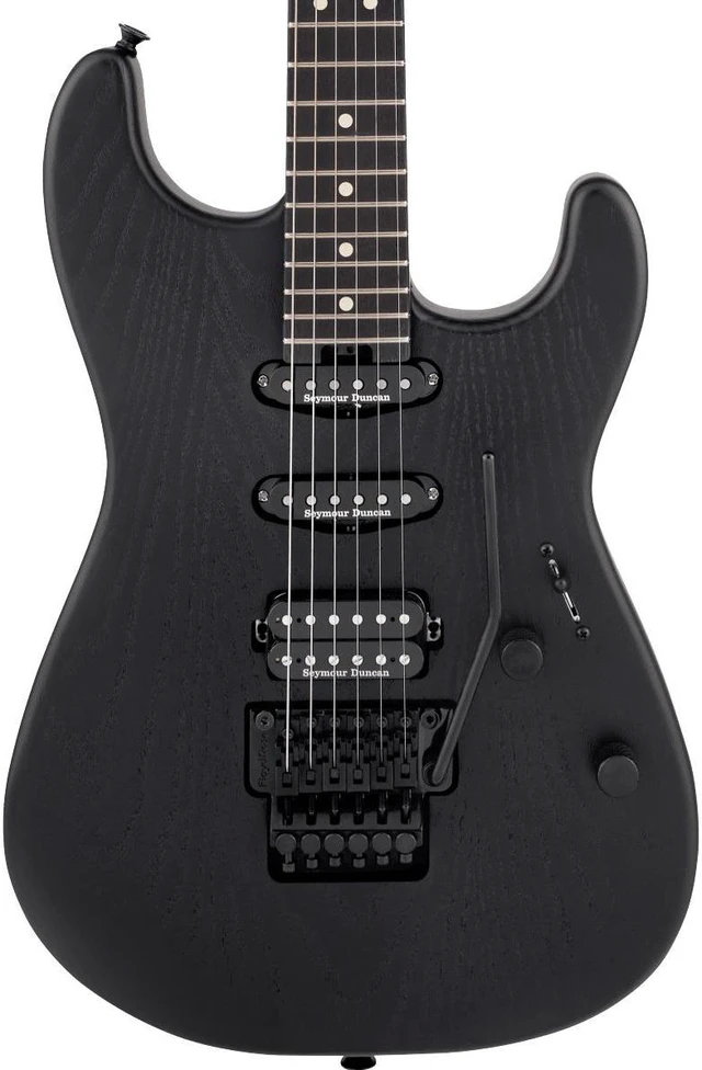 Alt view image 2 of 7 - Charvel Pro-Mod San Dimas Style 1 HSS FR Sassafras Satin Black, Gator GC-ELECTRIC-A Case, ErnieBall Cable Bundle