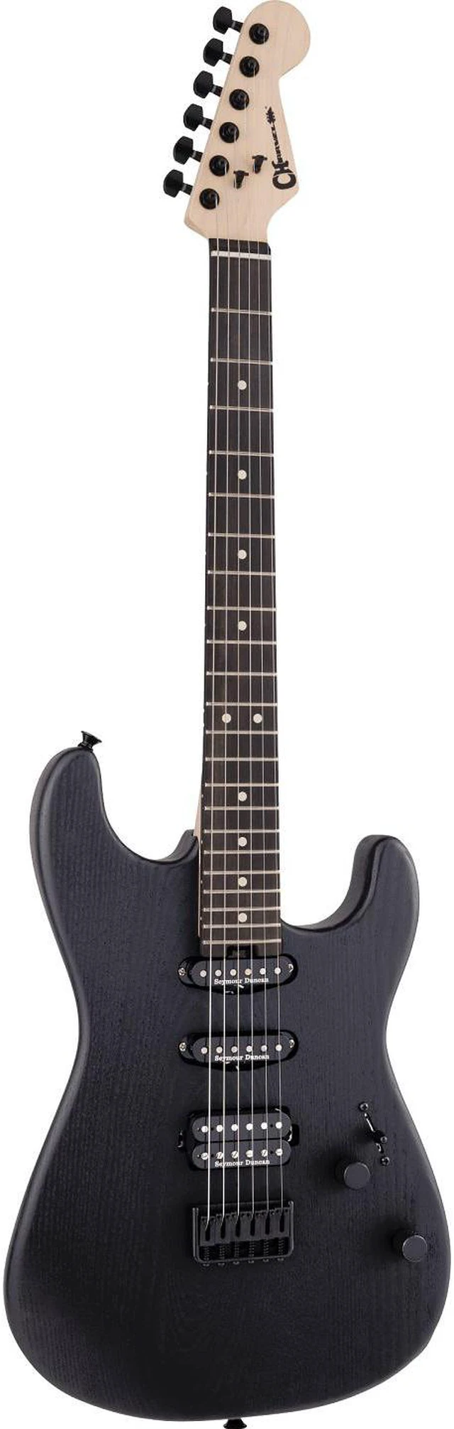 Alt view image 4 of 7 - Charvel Pro-Mod San Dimas Style 1 HSS FR Sassafras Satin Black, Gator GC-ELECTRIC-A Case, ErnieBall Cable Bundle