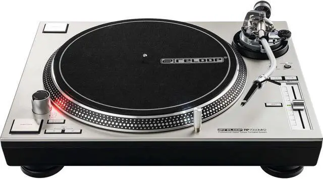 Alt view image 2 of 7 - (2) Reloop RP-7000 MK2 (Silver) Turntables, Audio Technica ATH-M40X Bundle