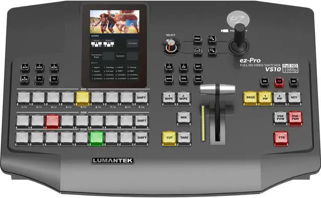 Alt view image 2 of 5 - Lumantek ez-Pro VS10 3G-SDI/HDMI Video Switcher, HP VH240a 23.8-inch Monitor, (4) HDMI Cables Bundle