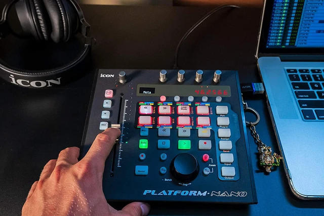 Alt view image 4 of 11 - Icon Pro Audio Platform Nano DAW Control Surface with Motorized Fader