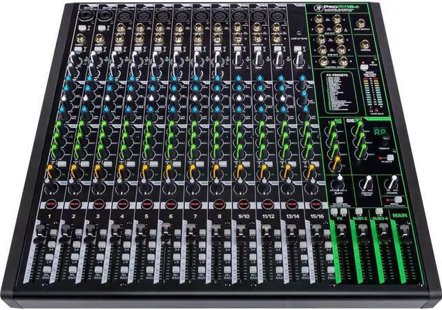 Alt view image 3 of 19 - Mackie ProFX16v3 16 Channel 4-bus Professional Effects Mixer with USB