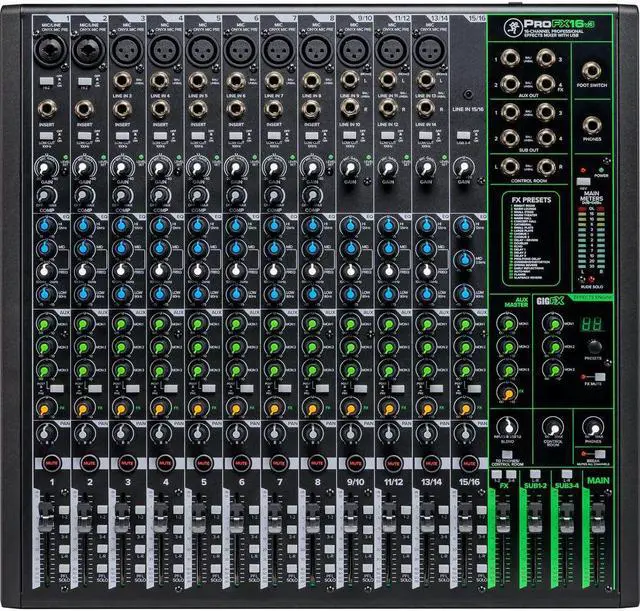 Alt view image 5 of 19 - Mackie ProFX16v3 16 Channel 4-bus Professional Effects Mixer with USB