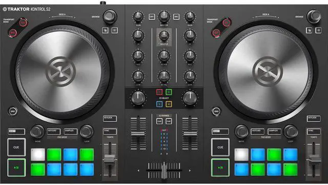 Alt view image 4 of 7 - Native Instruments TRAKTOR KONTROL S2 MK3 + Audio-Technica ATH-M20x Monitor Headphones