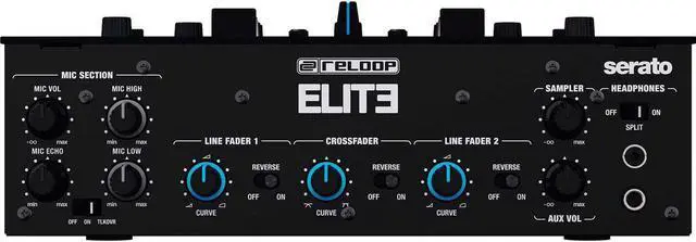 Alt view image 6 of 11 - Reloop ELITE 2-Channel DVS Battle Mixer for Serato DJ Pro