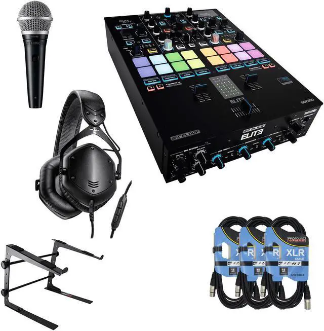 Main image of Reloop Elite Mixer + V-MODA Crossfade LP2 Special Edition (Matte Black) + Laptop Stand + Microphone and Cables.