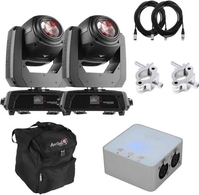 Main image of (2) CHAUVET DJ Intimidator Beam 140SR Moving Head Beam + Arriba Cases AC160 Padded Lighting Fixture Case + American DJ myDMX 3.0 DMX Controller and Software Package.