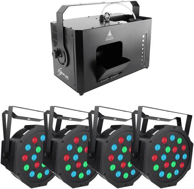 Main image of CHAUVET DJ Hurricane Haze 4D - Haze Machine with Wired Remote Control + (4) BETOPPER Par Lights 18 LED RGB 24W Par Stage Lights