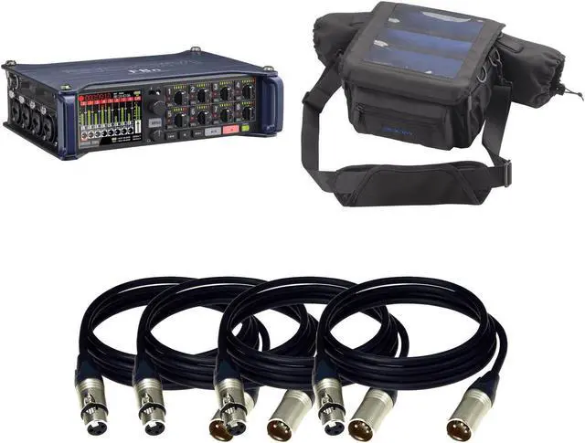Main image of Zoom F8n Multi-Track Field Recorder + Zoom PCF-8 Protective Case For F8n and (4) XLR to XLR cables 15 FT Ea.