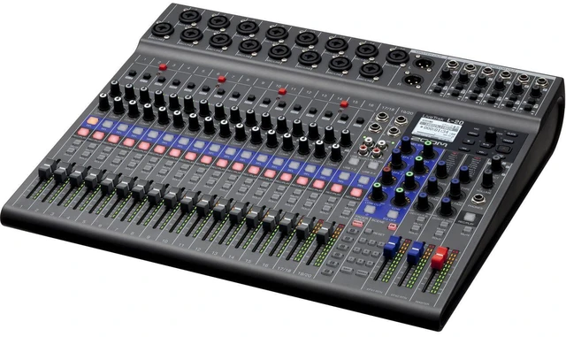 Alt view image 4 of 7 - Zoom LiveTrak L-20 - 20-Input Digital Mixer & Multitrack Recorder + PreSonus Eris E4.5 Hi-Definition 2-Way 4.5" Nearfield Monitors (Pair) and Cables.