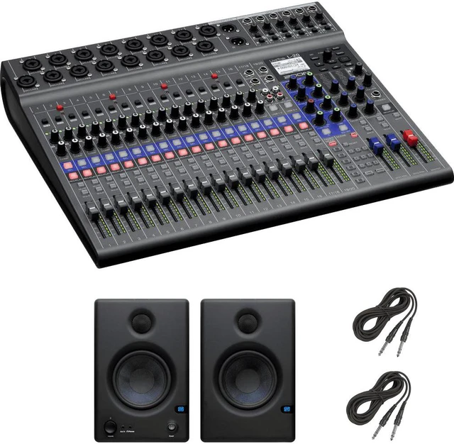 Main image of Zoom LiveTrak L-20 - 20-Input Digital Mixer & Multitrack Recorder + PreSonus Eris E4.5 Hi-Definition 2-Way 4.5" Nearfield Monitors (Pair) and Cables.