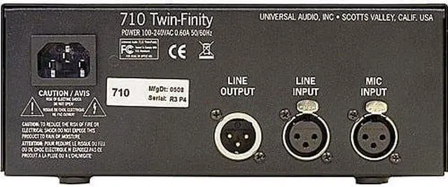 Alt view image 4 of 4 - Universal Audio 710 Twin-Finity - Microphone/Line Preamplifier