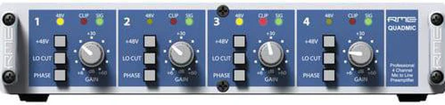 Alt view image 2 of 7 - RME QuadMic II 4-Channel Microphone Preamp