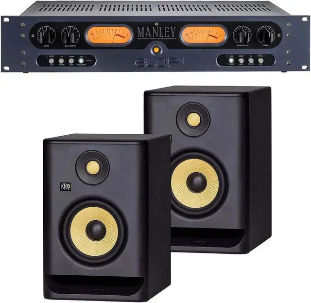 Main image of Manley ELOP+ Vacuum Tube Limiter/Compressor, (2) KRK RP5G4 Studio Monitor Bundle