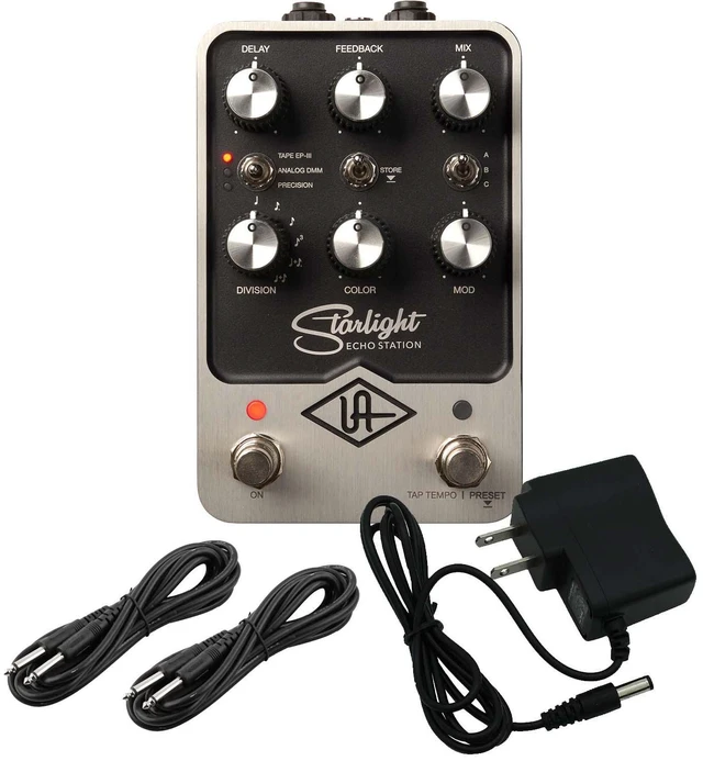 Main image of Universal Audio UAFX Starlight Echo Station Delay Pedal, 9V AC/DC Power Adapter, (2) 1/4 Cables Bundle