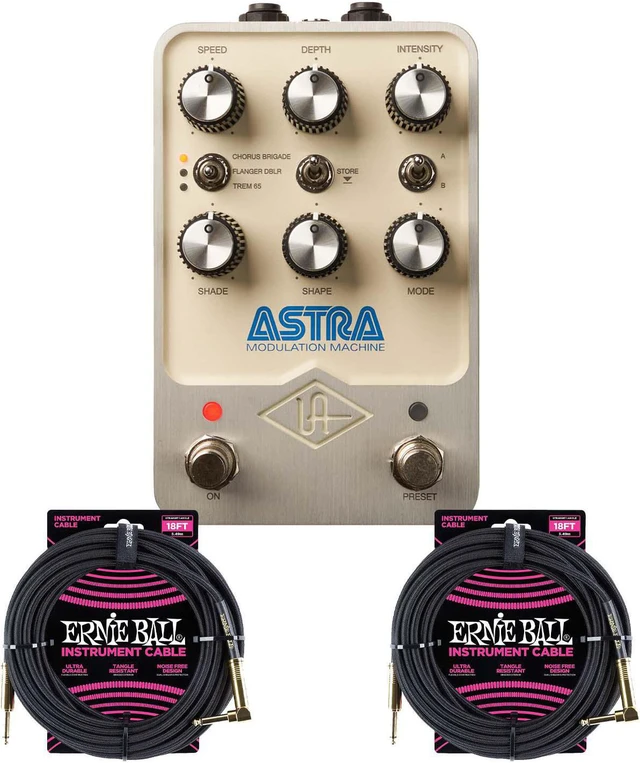 Main image of Universal Audio UAFX Astra Modulation Machine Pedal, (2) ErnieBall 1/4 Cables Bundle