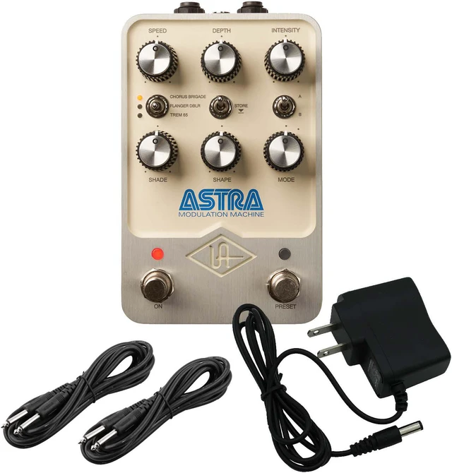 Main image of Universal Audio UAFX Astra Modulation Machine Pedal, 9V AC/DC Power Adapter, (2) 1/4 Cables Bundle